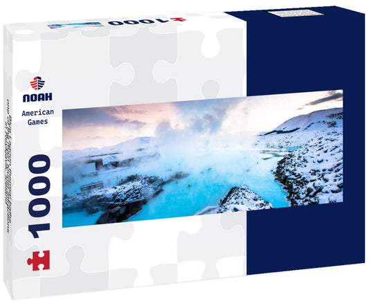 Noah Jigsaw Puzzle Blue Lagoon thermal baths, one of the main tourist attractions in Reykjavik, Iceland Panorama 1000 Pieces
