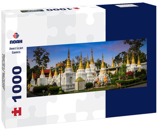 Noah Jigsaw Puzzle Beautiful Thai temple, Wat Je Di Sao Lang, Lampang, Thailand Panorama 1000 Pieces