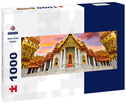 Noah Jigsaw Puzzle Marble temple in Bangkok, Thailand Panorama 1000 Pieces