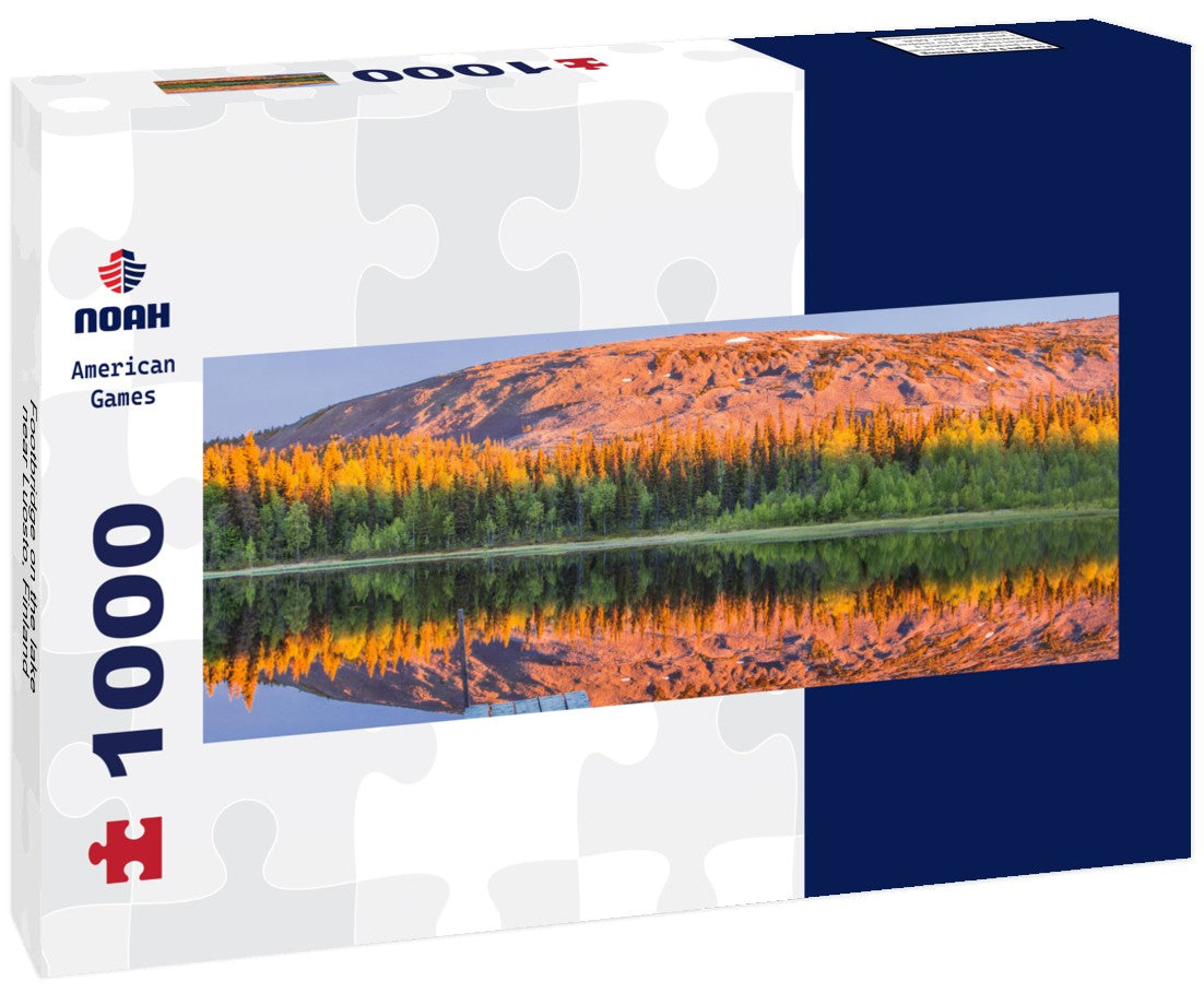 Noah Jigsaw Puzzle Footbridge on the lake near Luosto - Finland Panorama 1000 Pieces