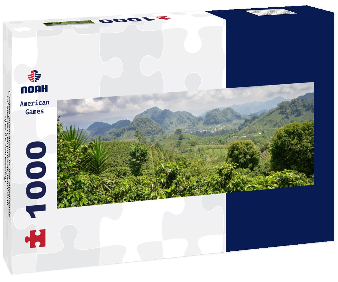 Noah Jigsaw Puzzle Coffee plantations in the highlands of western Honduras with fruit ripe for harvesting Panorama 1000 Pieces