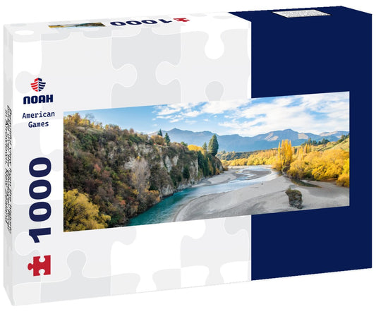 Noah Jigsaw Puzzle Beautiful view from the historic bridge over the Shotover River in Arrowtown, New Zealand Panorama 1000 Pieces