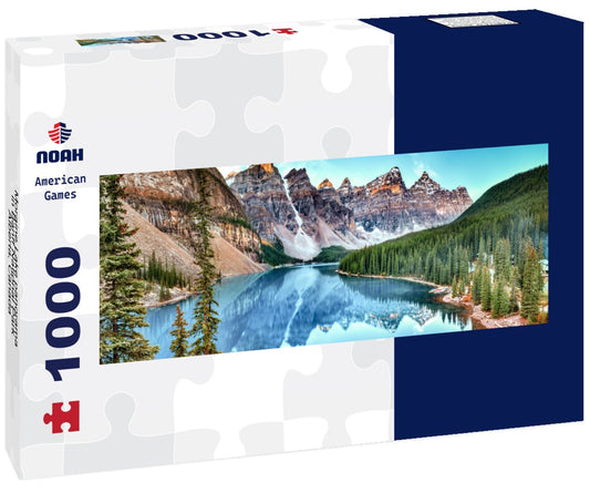 Noah Jigsaw Puzzle Moraine Lake panorama in Banff National Park, Alberta, Canada Panorama 1000 Pieces