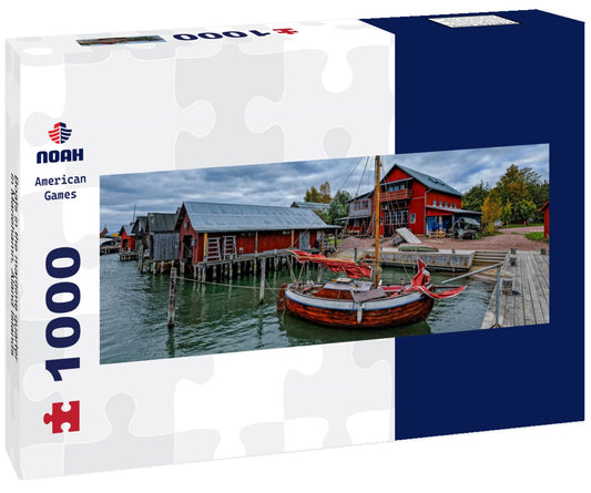 Noah Jigsaw Puzzle Boats in the maritime quarter in Mariehamn, Aland Islands Panorama 1000 Pieces