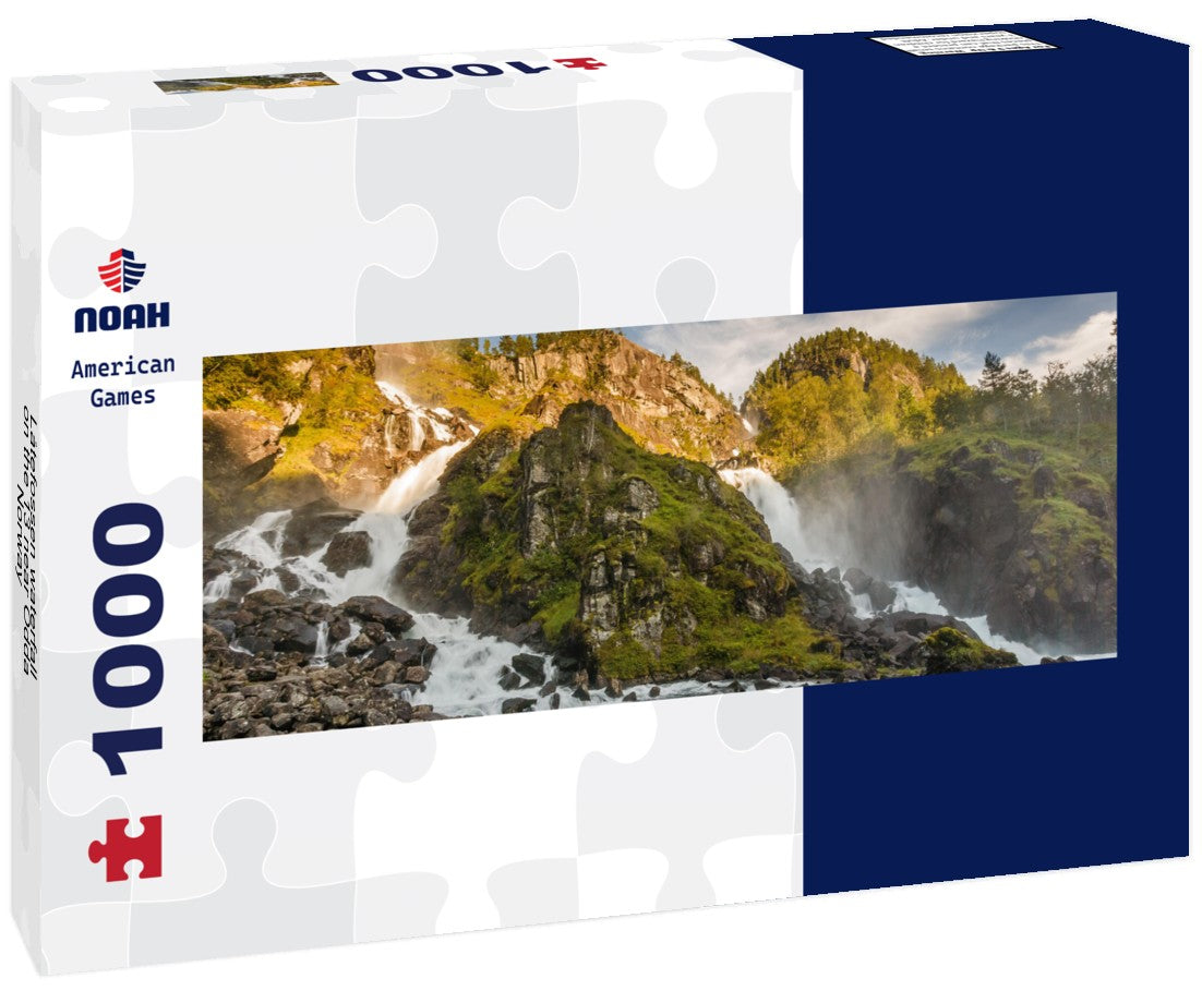 Noah Jigsaw Puzzle Låtefossen waterfall on the 13 near Odda, Norway Panorama 1000 Pieces