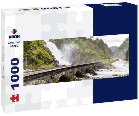 Noah Jigsaw Puzzle Låtefossen waterfalls near Odda in Norway Panorama 1000 Pieces