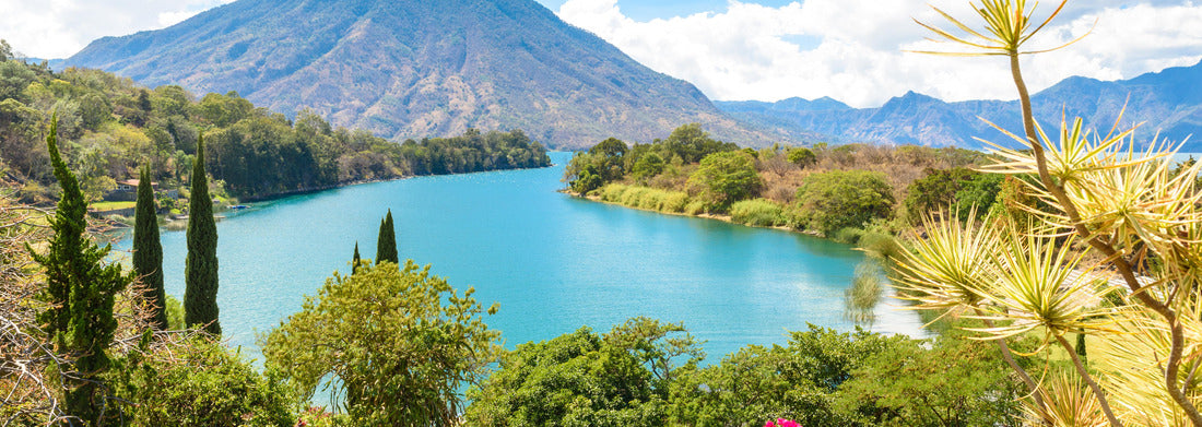 Noah Jigsaw Puzzle Beautiful bay of Lake Atitlan with a view of the San Pedro volcano in the highlands of Guatemala, Central America Panorama 1000 Pieces