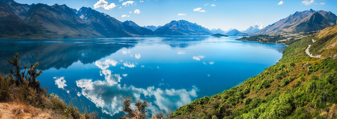 Noah Jigsaw Puzzle Bennett's Bluff Lookout, New Zealand - A lookout on one of New Zealand's most scenic roads connecting Queenstown and Glenorchy, offering views of Pig and Pidgeon Islands and Lake Wakatipu Panorama 1000 Pieces
