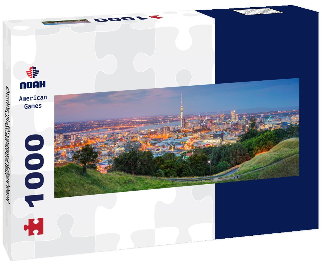Noah Jigsaw Puzzle Auckland. Cityscape of Auckland Skyline, New Zealand taken from Mt. Eden at sunset Panorama 1000 Pieces