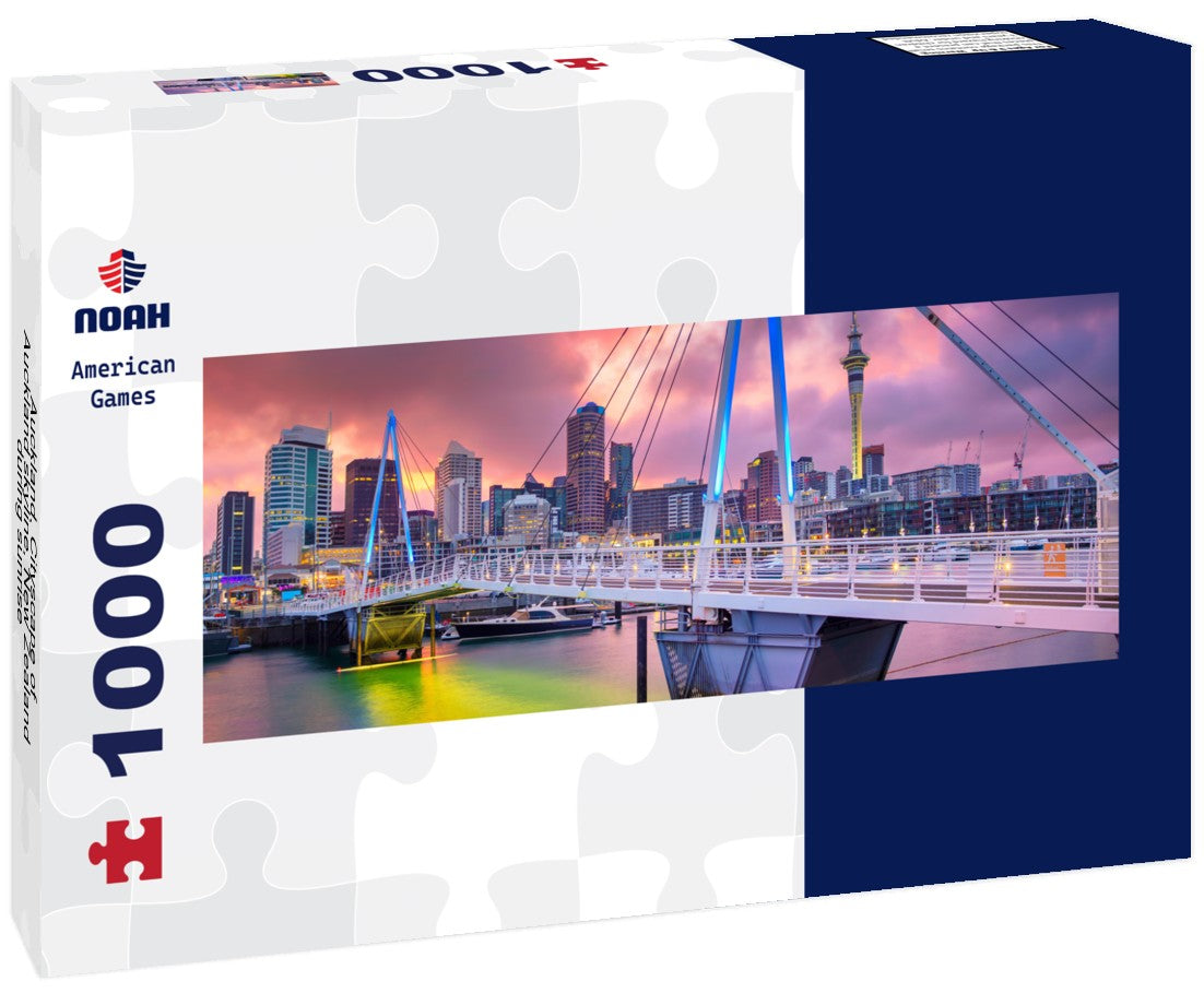 Noah Jigsaw Puzzle Auckland. Cityscape of Auckland skyline, New Zealand during sunrise Panorama 1000 Pieces