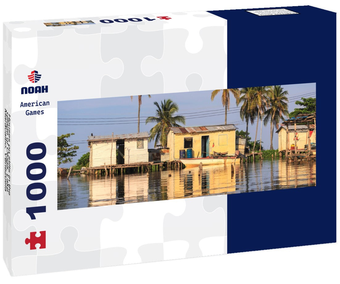 Noah Jigsaw Puzzle Houses on stilts in the village of Ologa, Lake Maracaibo, Venezuela Panorama 1000 Pieces