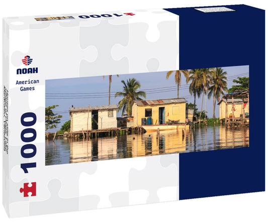 Noah Jigsaw Puzzle Houses on stilts in the village of Ologa, Lake Maracaibo, Venezuela Panorama 1000 Pieces