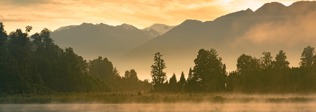Noah Jigsaw Puzzle Beautiful mirror water Matheson Lake in the morning, New Zealand natural landscape background Panorama 1000 Pieces