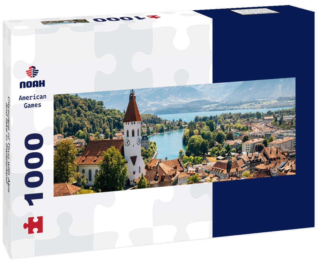 Noah Jigsaw Puzzle Cityscape of Thun with Alps and lake in Switzerland Panorama 1000 Pieces