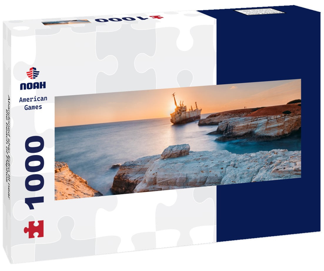 Noah Jigsaw Puzzle Abandoned ship Edro III near the beach of Paphos Panorama 1000 Pieces