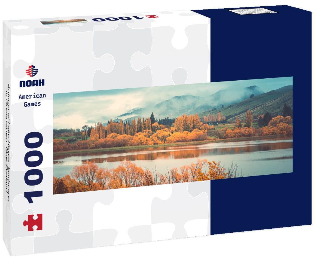 Noah Jigsaw Puzzle Autumn at Lake Hayes, landscape in Queenstown, New Zealand Panorama 1000 Pieces