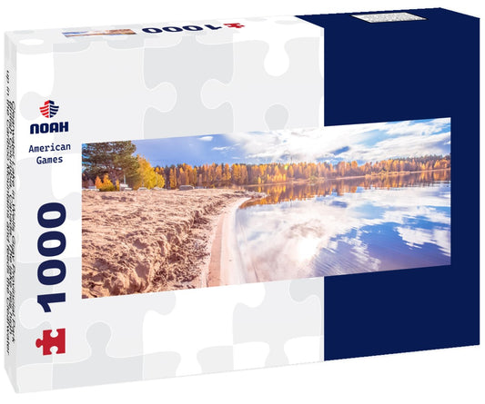 Noah Jigsaw Puzzle Clearwater Lake in Wells Gray Provincial Park, British Columbia, Canada. The lake lies high up in the Cariboo Mountains and feeds the Clearwater River and then the Thompson River Panorama 1000 Pieces