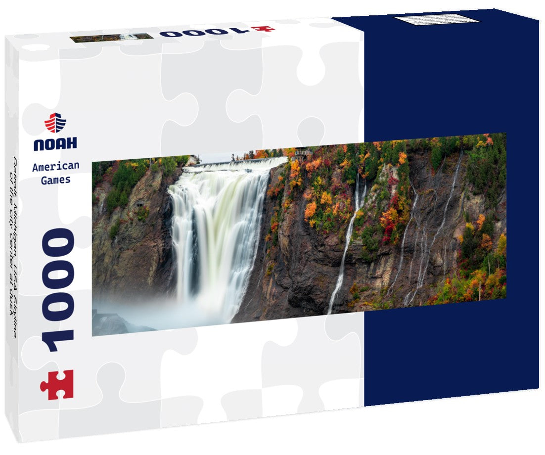 Noah Jigsaw Puzzle Detroit, Michigan, USA Skyline of the city center at dusk Panorama 1000 Pieces