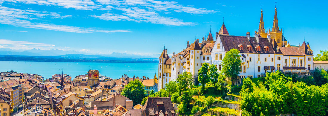Noah Jigsaw Puzzle Lake Arni with Swiss Alps. Arnisee is a reservoir in the canton of Uri, Switzerland, Europe Panorama 1000 Pieces