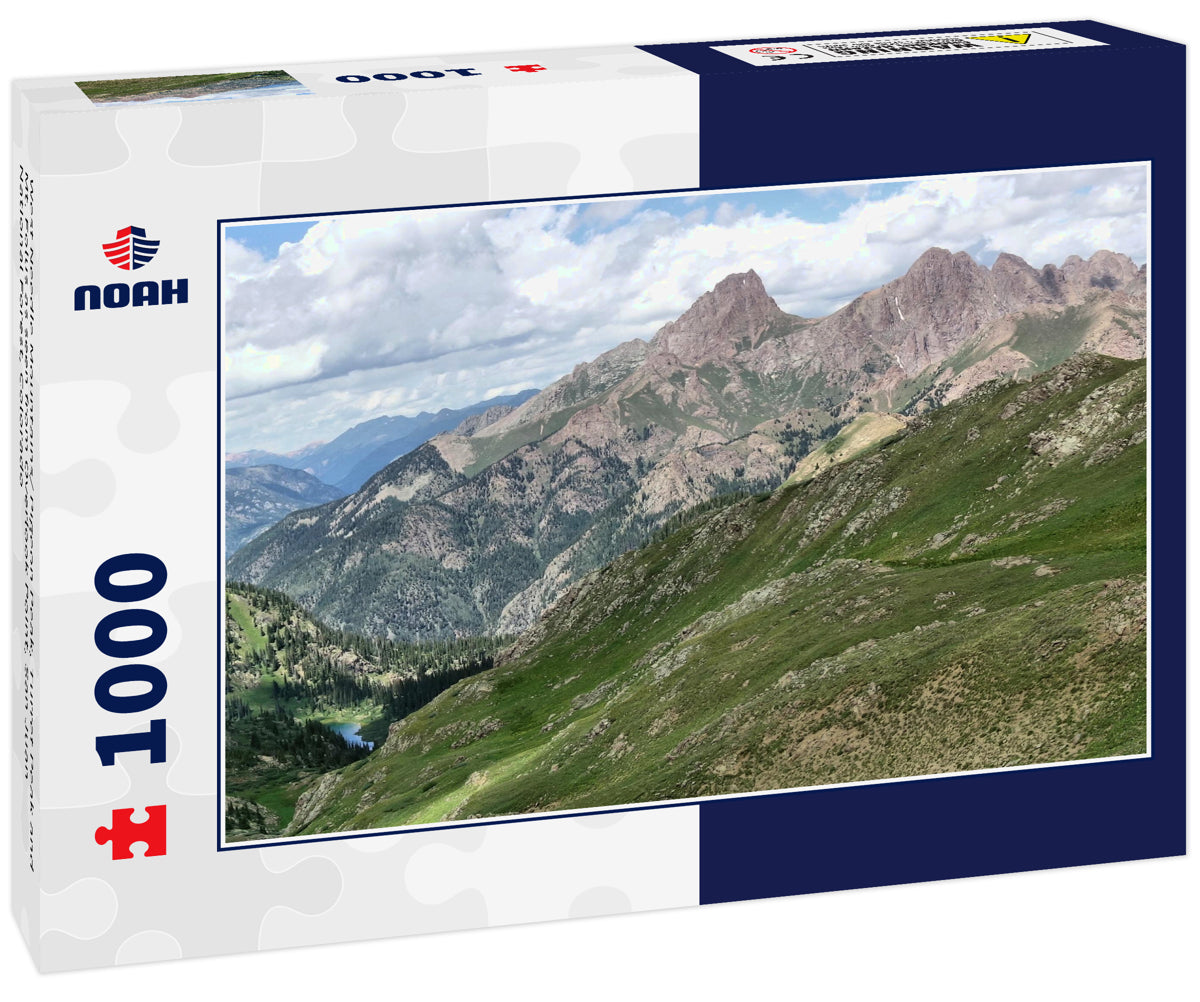 West Needle Mountains/ Pigeon Peak, Turret Peak and Mt. Eolus as seen from Overlook Point, San Juan National Forest, Colorado