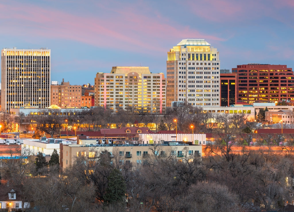 Colorado Springs, Colorado, USA downtown city skyline