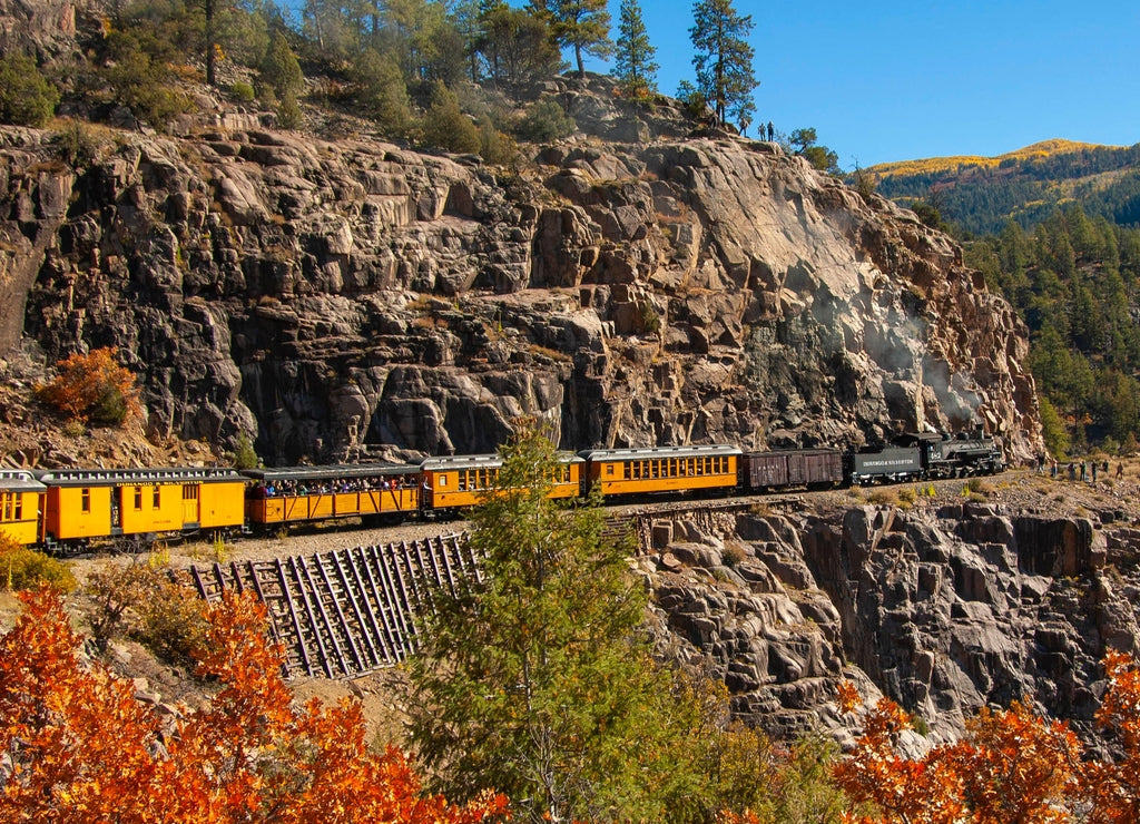 Colorado, Durango-Silverton Railroad, locomotive and cars