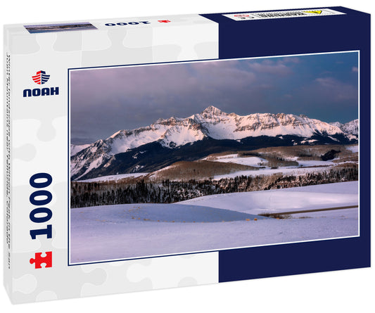 Winter landscape with Wilson Peak in the San Juan Mountains near Telluride, Colorado
