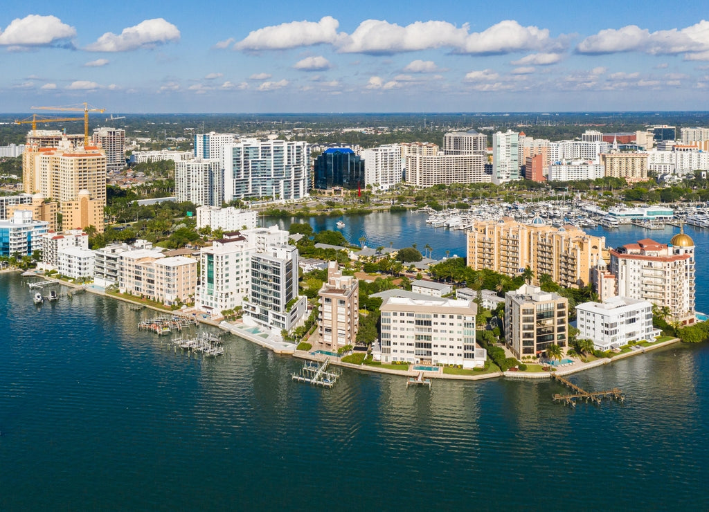 Sarasota downtown drone aerial landscape photo