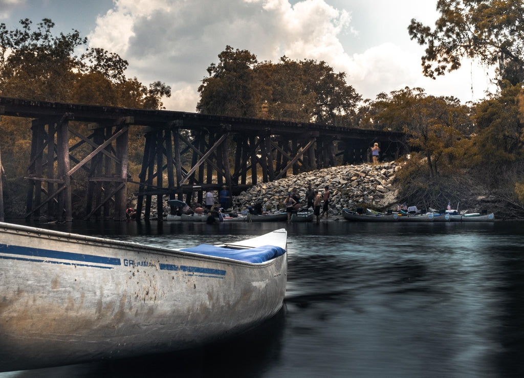 Peace river in Arcadia Florida with kayak
