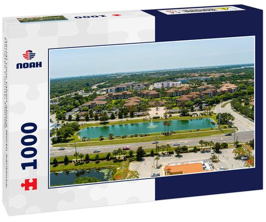 Aerial view taken above North Sarasota, Manatee County, Florida