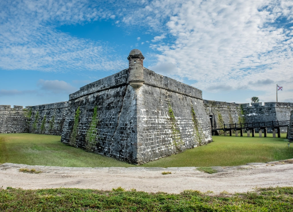 St. Augustine, Florida, USA Castillo de San Marcos National Monument Panoramic style view