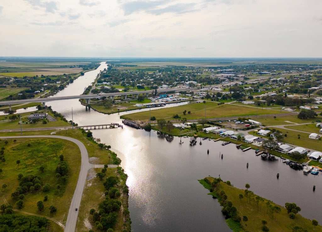 Aerial photo housing in Moore Haven Florida