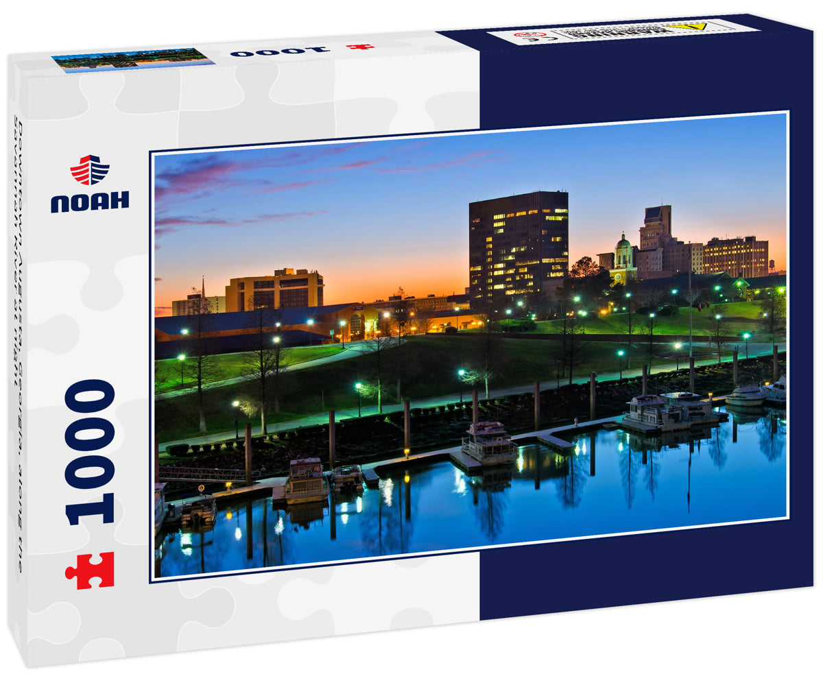 Downtown Augusta, Georgia, along the Savannah River at night