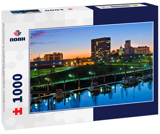 Downtown Augusta, Georgia, along the Savannah River at night