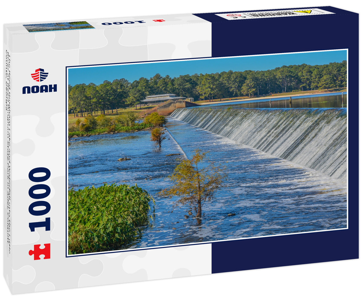 The Reed Bingham Lake and Waterfall into the Little River at Reed Bingham State Park in Adel, Colquitt County, Georgia