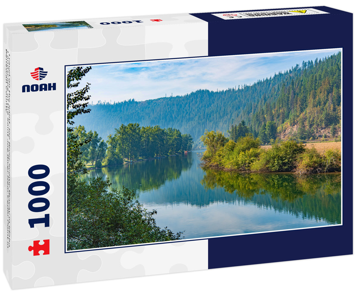 Travel on the Saint Joe River Scenic Byway in Idaho – Landscape of the Saint Joe River Near Cedar Point in Benewah County