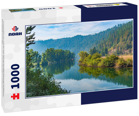 Travel on the Saint Joe River Scenic Byway in Idaho – Landscape of the Saint Joe River Near Cedar Point in Benewah County