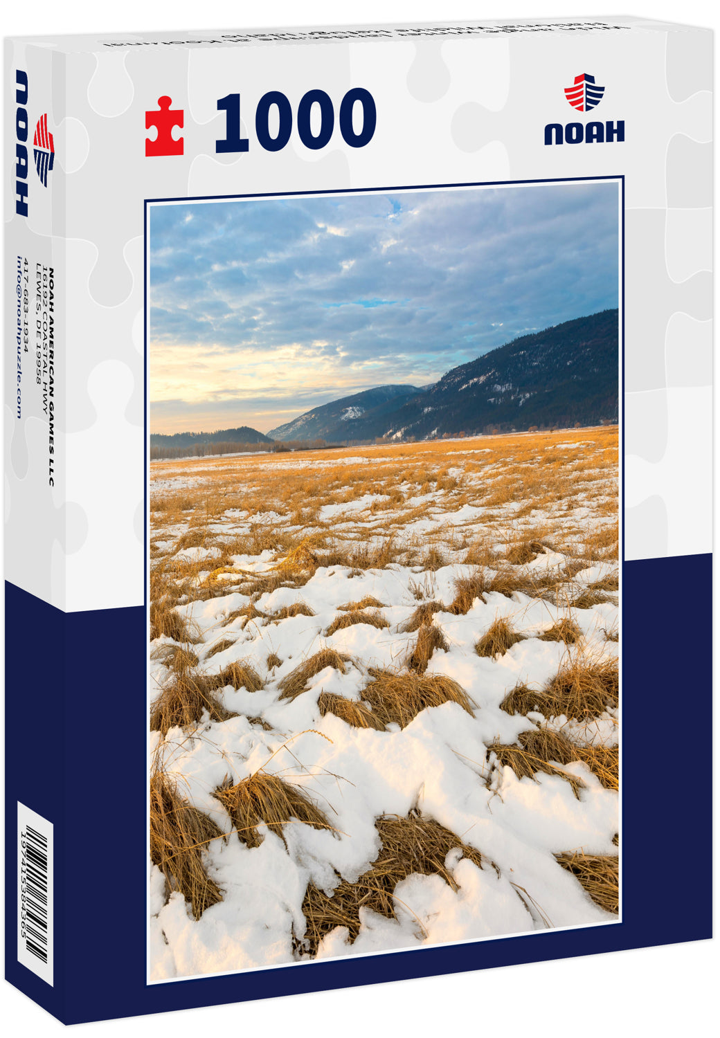 Wide angle winter landscape at Kootenai National Wildlife Refuge Idaho