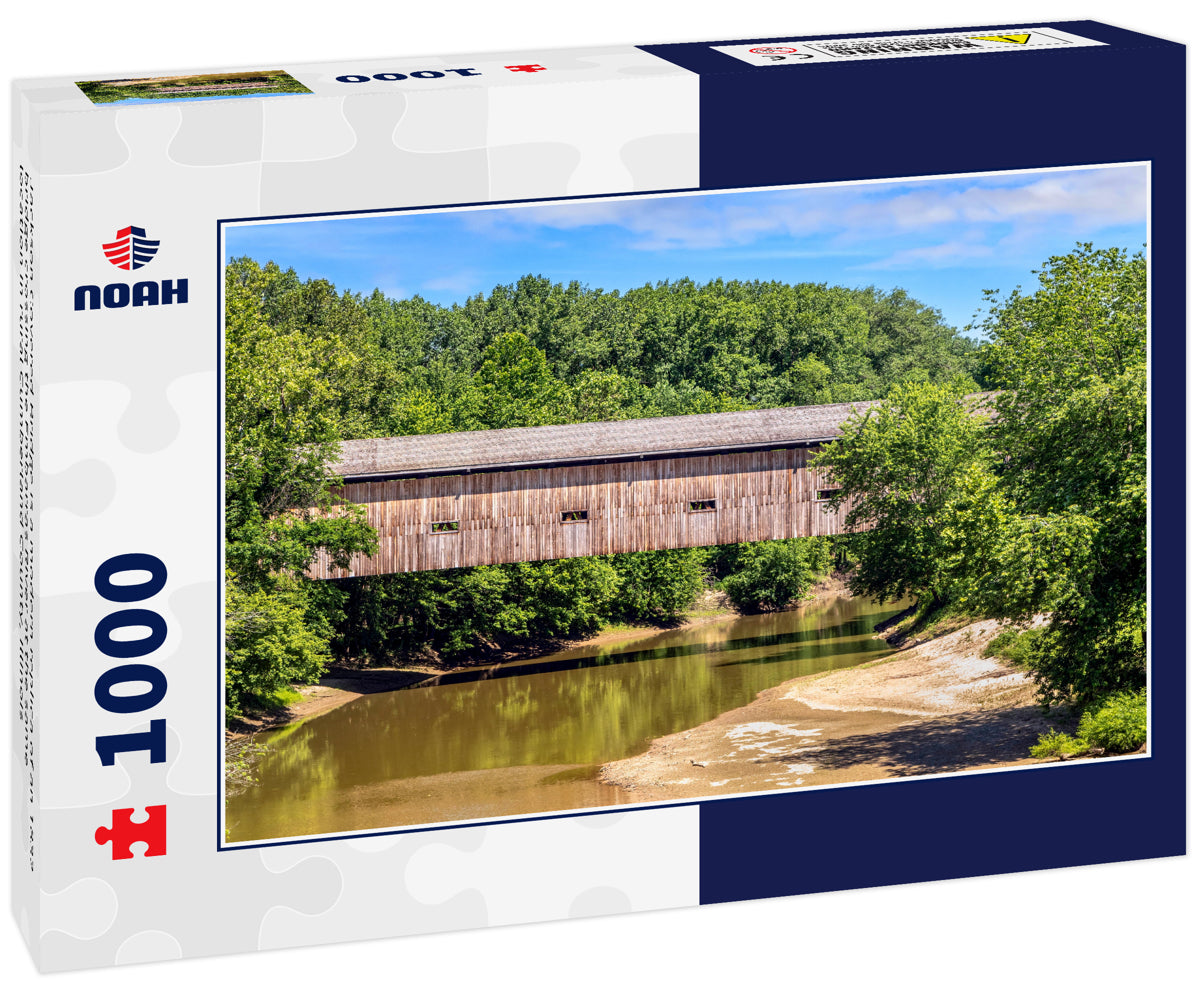 Jackson Covered Bridge is a modern replica of an 1832 bridge crossing the Embarras River at the same location in rural Cumberland County, Illinois