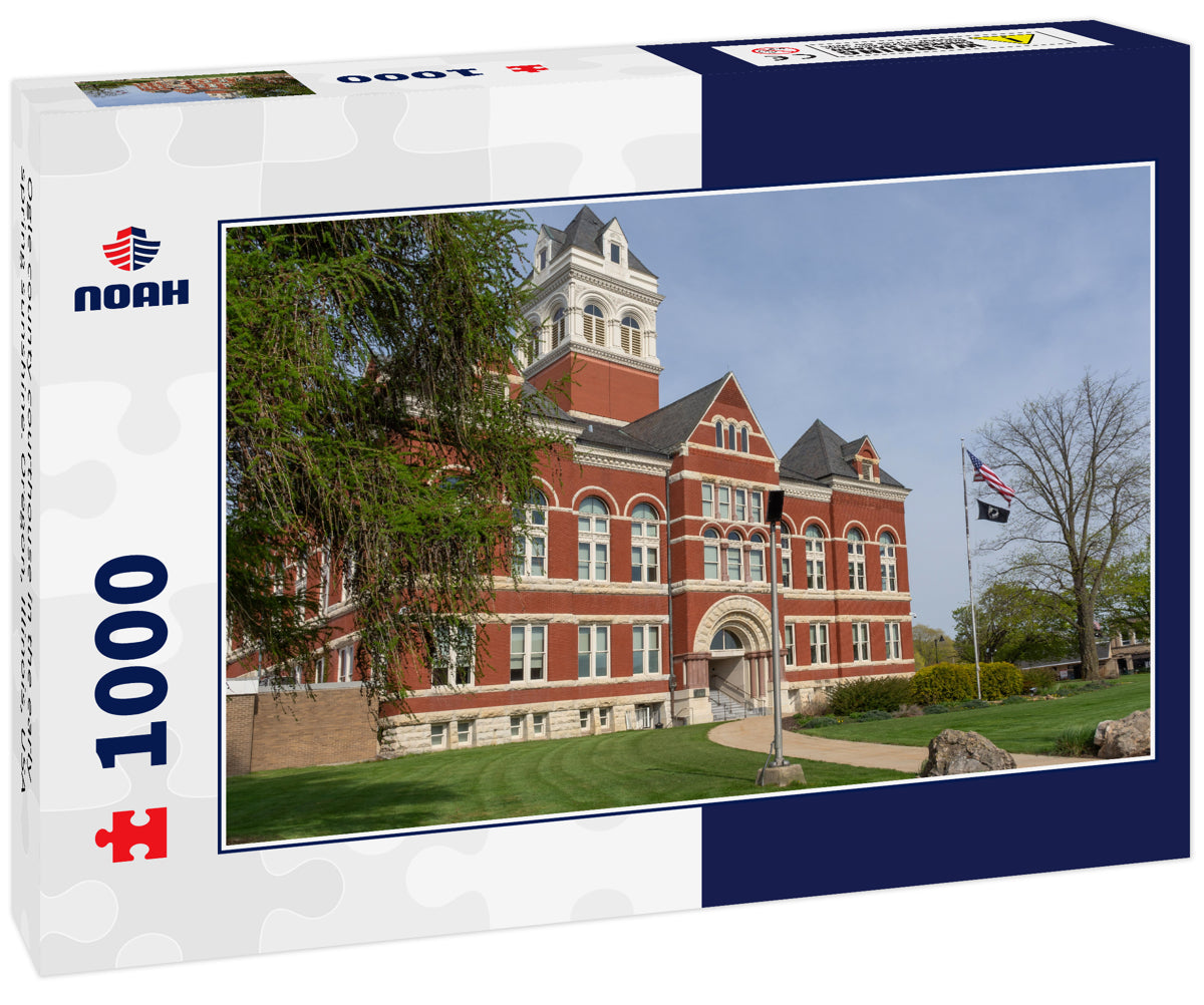 Ogle county courthouse in the early spring sunshine. Oregon, Illinois, USA