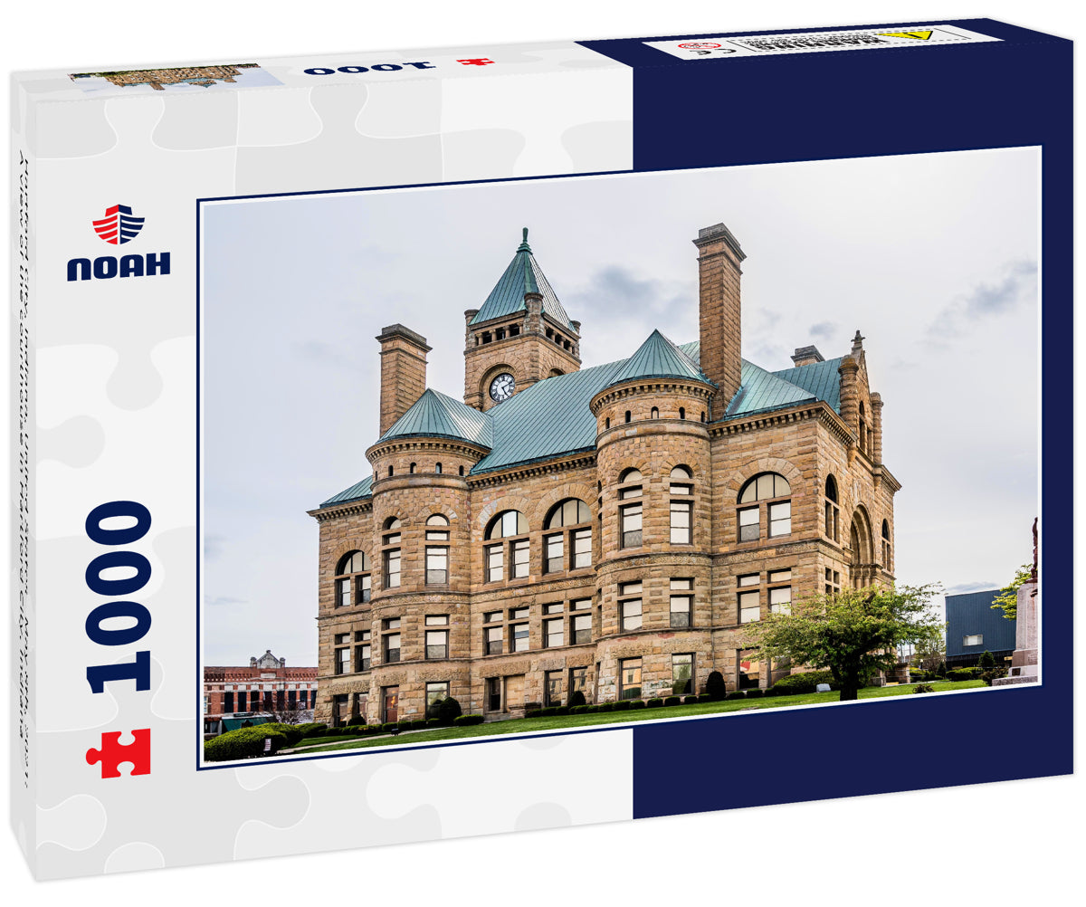 Hartford City, Indiana, United States - May 8th, 2021: A view of the courthouse in Hartford City, Indiana