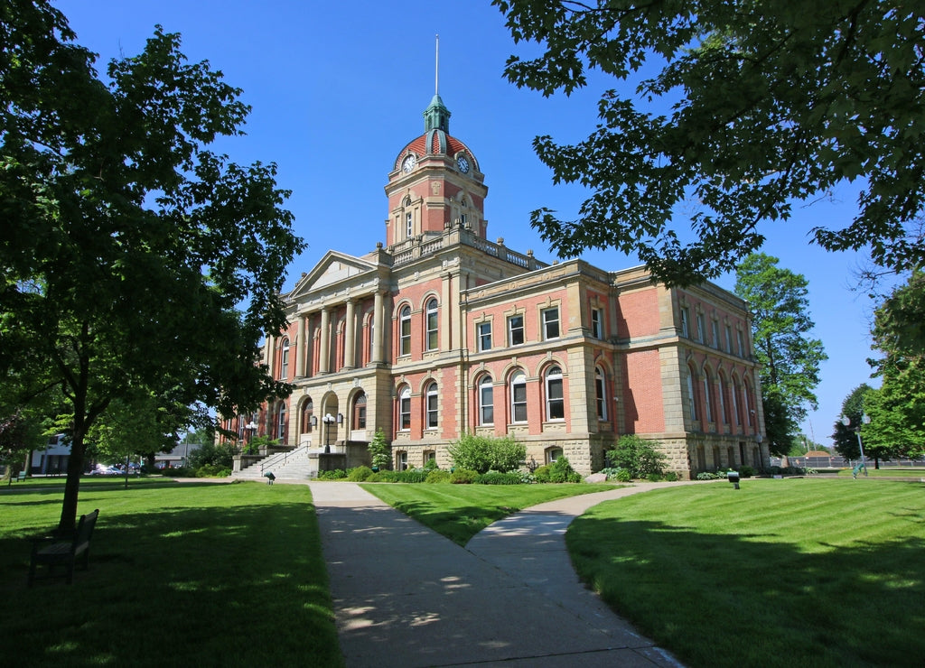 Elkhart County Courthouse is a historic courthouse located at Goshen, Elkhart County, Indiana