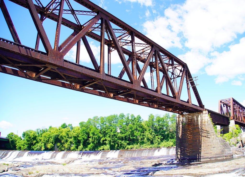 A water fall on Kennebec river