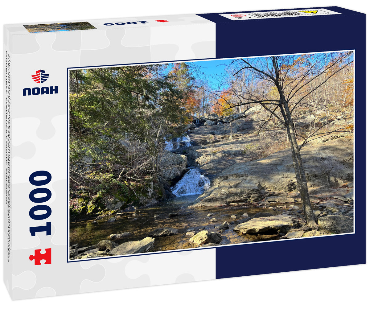 The natural beauty of Cunningham Falls, during the autumn season, located within the Catoctin Mountain Wilderness, Frederick County, Maryland