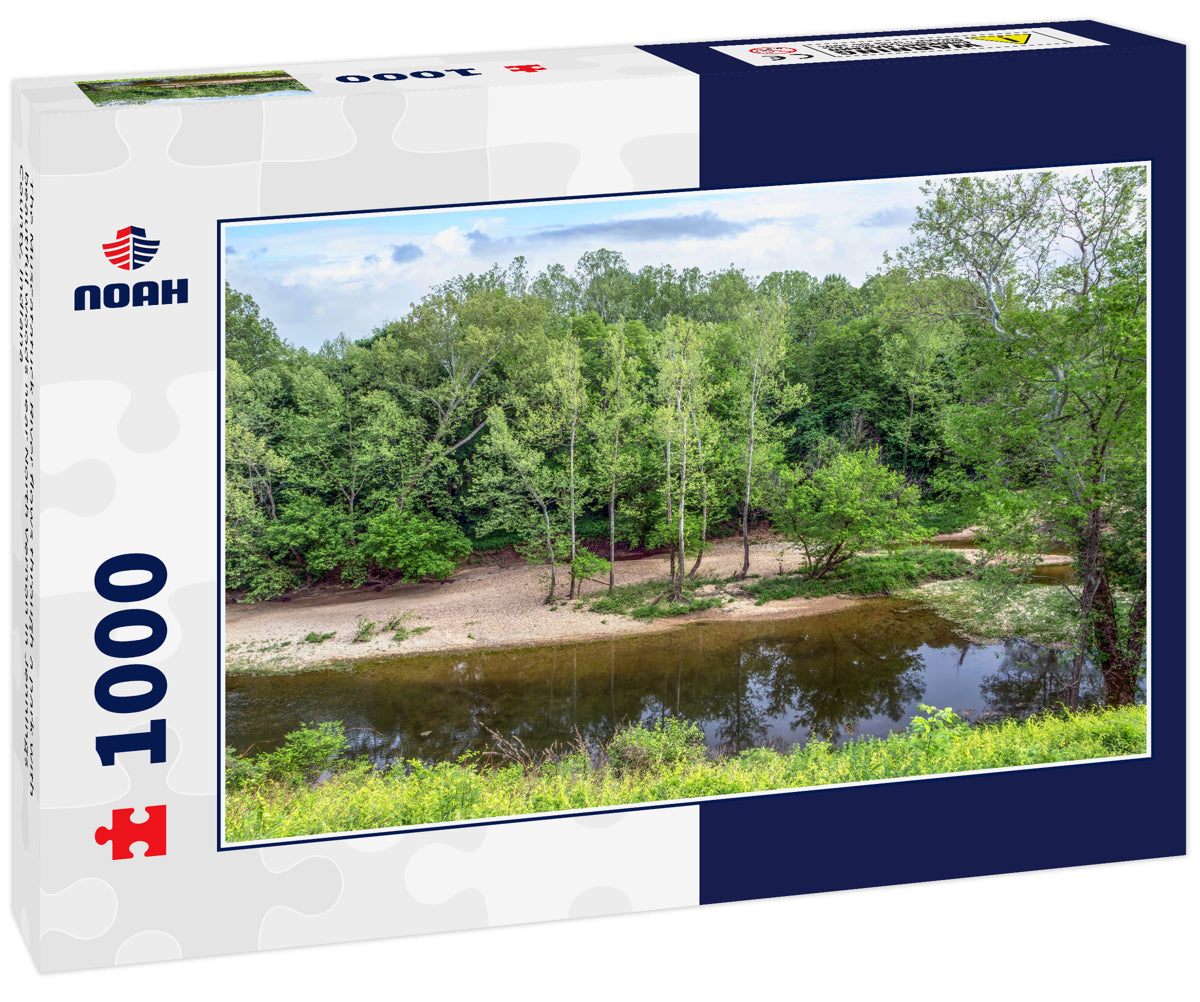 The Muscatatuck River flows through a park with beautiful woods near North Vernon in Jennings County, Indiana