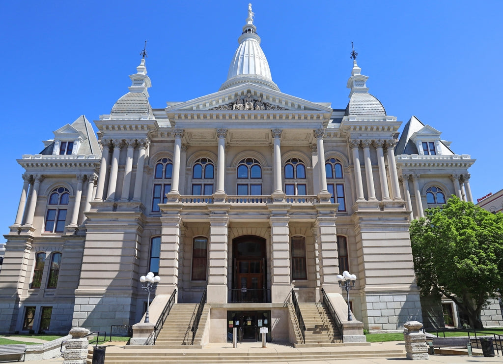 The Tippecanoe County Courthouse is located on the public square in the city of Lafayette in Tippecanoe County, Indiana