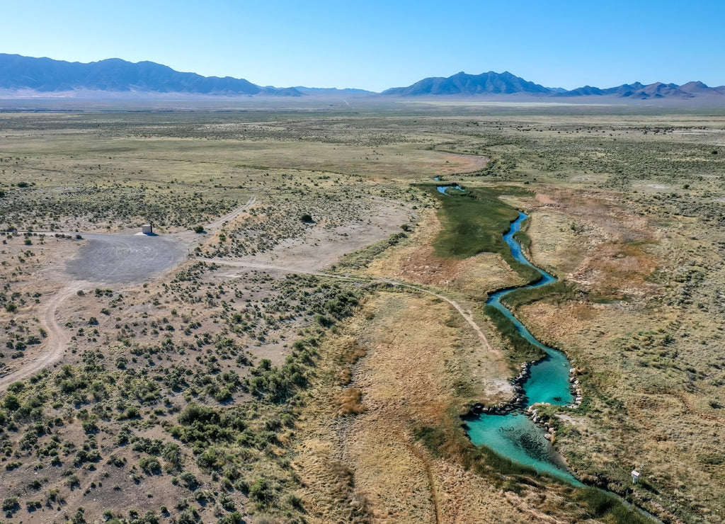 Nye County, Nevada: Hot Creek, a rural Nevada natural hot springs swimming hol