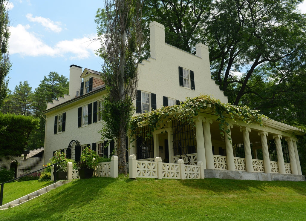 Saint-Gaudens House (Aspet), built in 1817, in Saint-Gaudens National Historic Site in Cornish, New Hampshire, USA