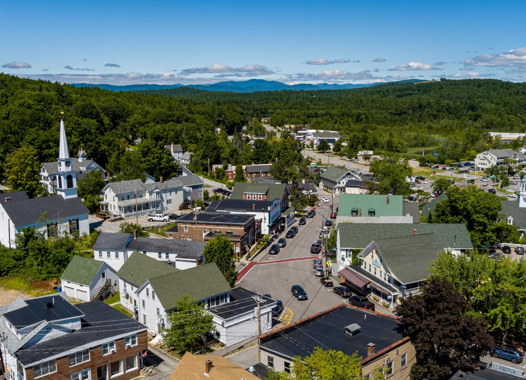 Low level aerial of Meredith, Belknap County, New Hampshire