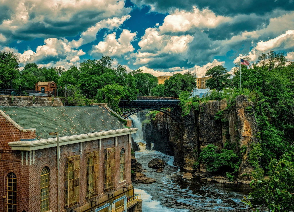 The second highest waterfalls in the northeast America in Paterson New Jersey